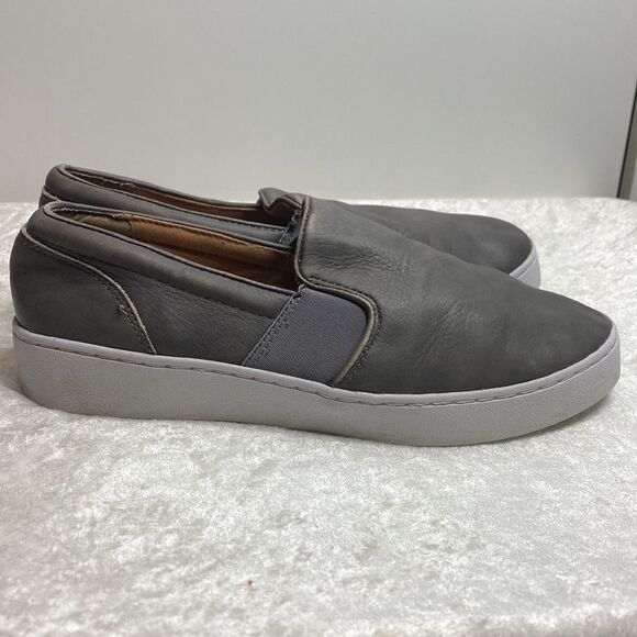 Vionic nubuck leather midi slip on grey shoe Size 7.5 - Picture 2 of 5